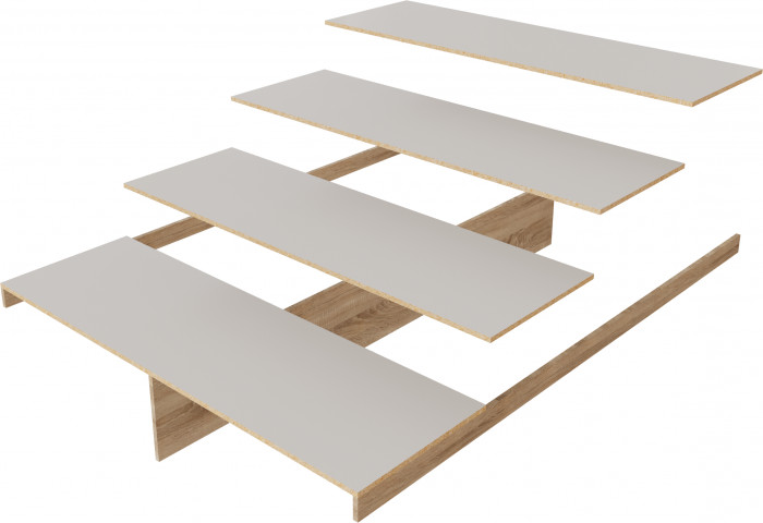 Толедо Кровать 160 белый, настил ЛДСП