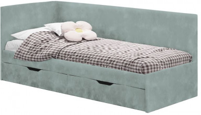 Кровать односпальная "Лео" КР-49 Белый/Шарли бриз