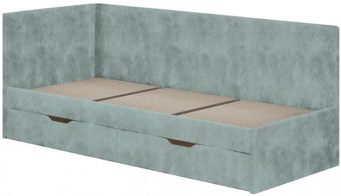 Кровать односпальная "Лео" КР-49 Белый/Шарли бриз