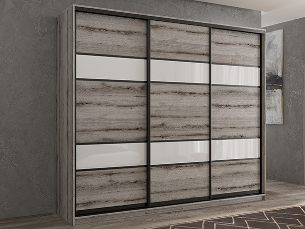 Шкаф-купе Кааппи 8 Эвок Окаменелый 200х45х230 см