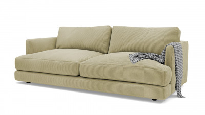 Диван Ибица Cilium Cream 215*116*93 см, Светло-зеленый Вельвет Еврокнижка Фиеста
