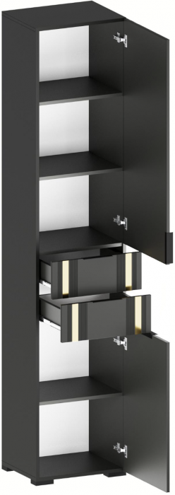 Модульная Прихожая Эмэ, набор №7, Графит/Графит золото, Simple 27