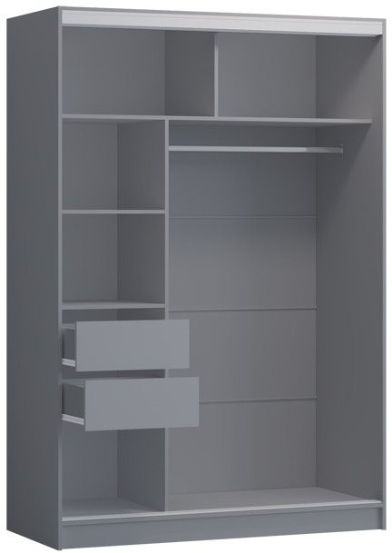 Шкаф-купе Альянс-10 ЛДСП 1700 + зеркала (Белый)