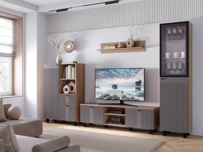 Гостиная &quot;Олива&quot; композиция 1 дуб каньон/MF14 муссон софт