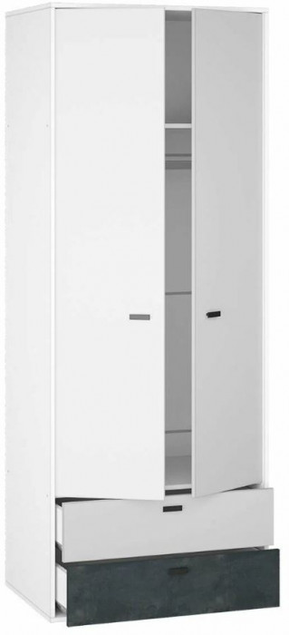 мс для детской Накки ШК2Я-800 белый/белый+серый+угольный камень