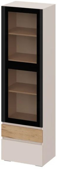 мс для гостиной Стоуби ПС-550 кашемир/кашемир+дуб крафт золотой+софт черный