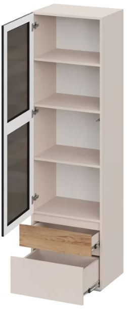 мс для гостиной Стоуби ПС-550 кашемир/кашемир+дуб крафт золотой+софт черный