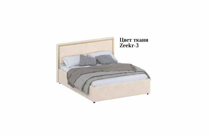 Кровать 160 с настилом из ламелей КР-431-М, Микровелюр Zeekr-3