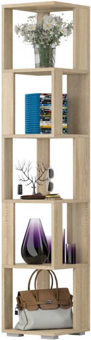 Стеллаж СВК, цвет дуб сонома, ШхГхВ 35х35х179 см.