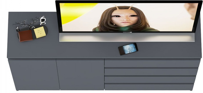 Мори Комод МК1600.1, цвет графит, ШхГхВ 160,4х41х94 см., НЕ универсальная сборка