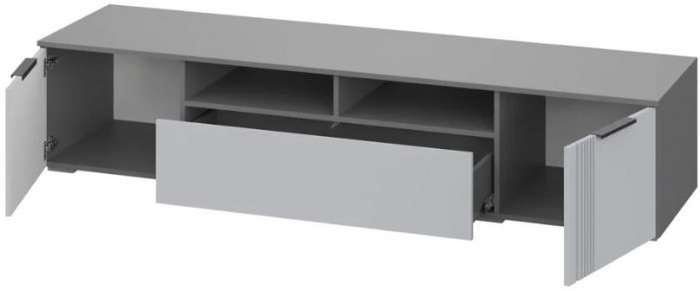 мс для гостиной Альмерия ТБ-2000 серый графит/бархат серый