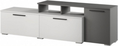 Альберо Тумба ТВ малая белый/графит серый