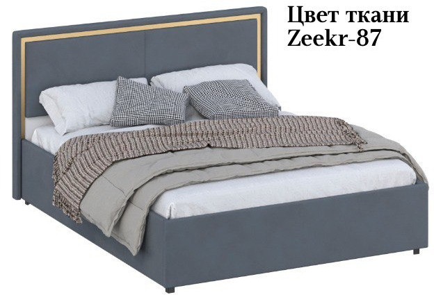 Кровать 160 с настилом из ламелей КР-431-М, Микровелюр Zeekr-87