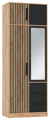 83.09 шкаф + 83.12 тумба Вегас Дуб золотой / Черный