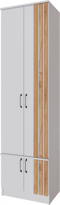 Кано Шкаф 0,6 КПШ-1 белый/дуб крафт золотой