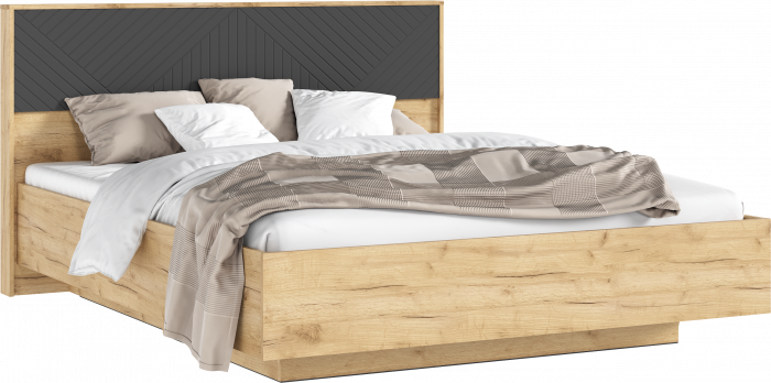 Спальня Флэш, браш графит/дуб крафт