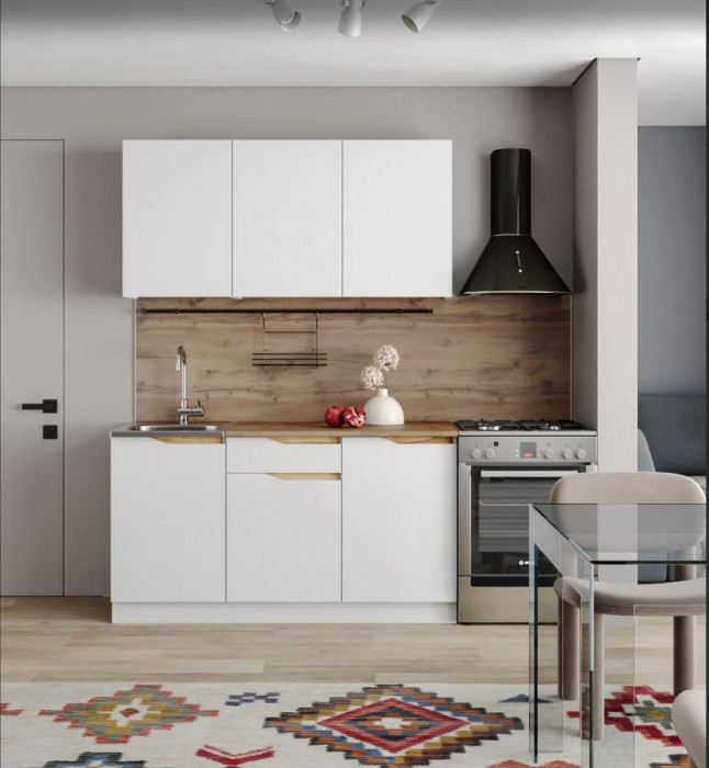 кухня Мирра 1,5 NEW белый/белый