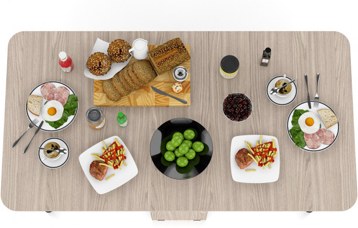 Стол-книжка обеденный МД-СО-04, цвет ясень шимо светлый/ножки хром, ШхГхВ 170х90х74 см., 34х90х74 см. сложенный (Мебельный Двор)