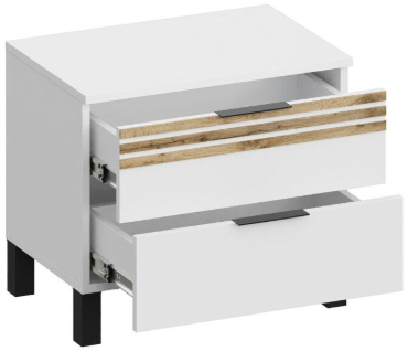 Модульная спальня Нао, набор №7, Графит/Профиль МДФ Дуб вотан