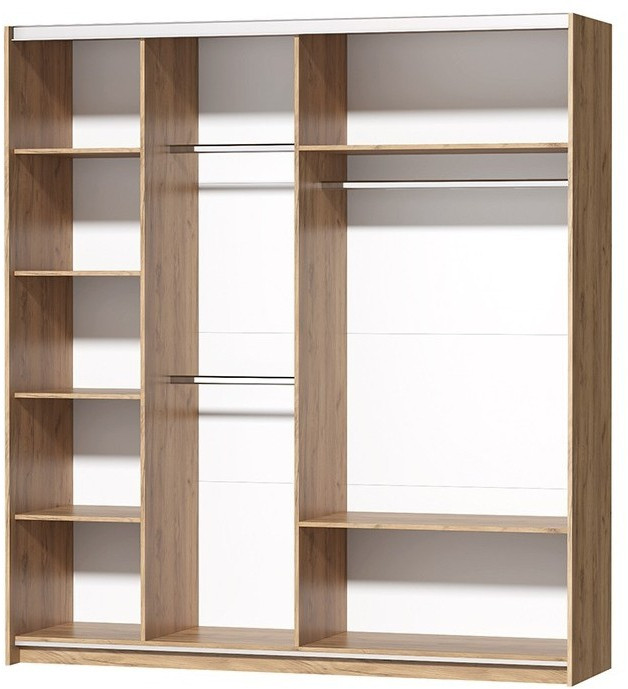 Шкаф-купе Иннэс-5 2000 Ф1/Ф1, Бодега/Белый глянец