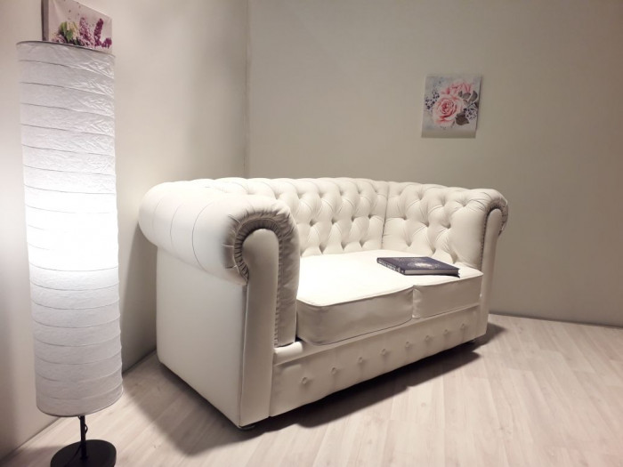 Диван Честер 2- х местный, белый