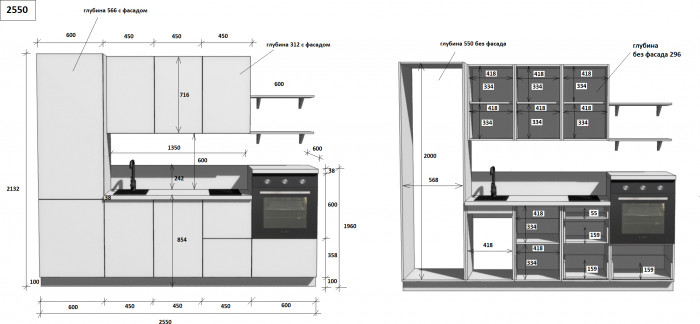 КГ 2550 ПВХ, Белый софт матовый Арника РМ в.10