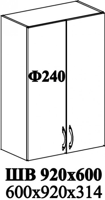 Ф-240 Мария (ШВ 920х600) МДФ белый