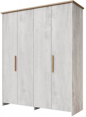 Шкаф четырехдверный "Скандинавия" - Бетон пайн светлый/Дуб наварра