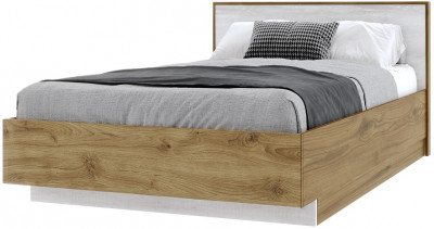 Кровать полутороспальная 120х200 "Мишель" - Дуб наварра/Бетон пайн светлый