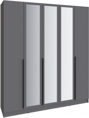 Шкаф Мадрид (2,0) с 3 ящ. внутри с зеркалом, Графит серый