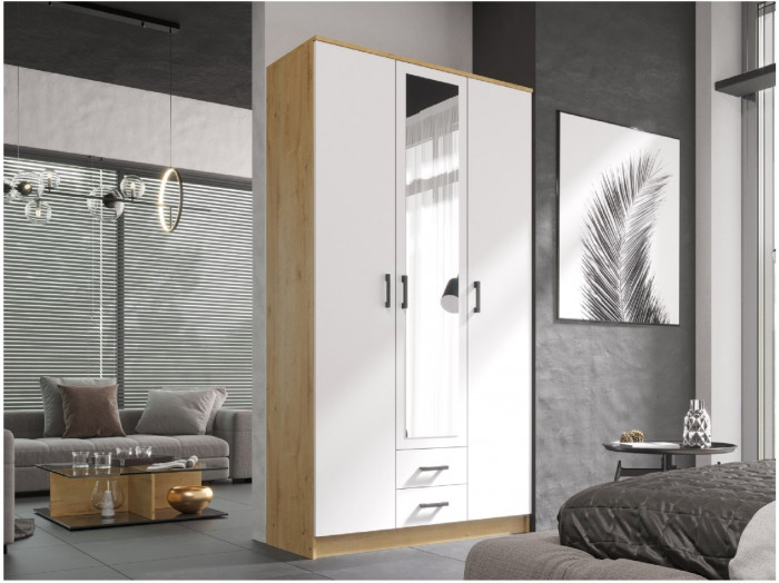 Модульная спальня Эко, композиция 3, вотан/белый гладкий