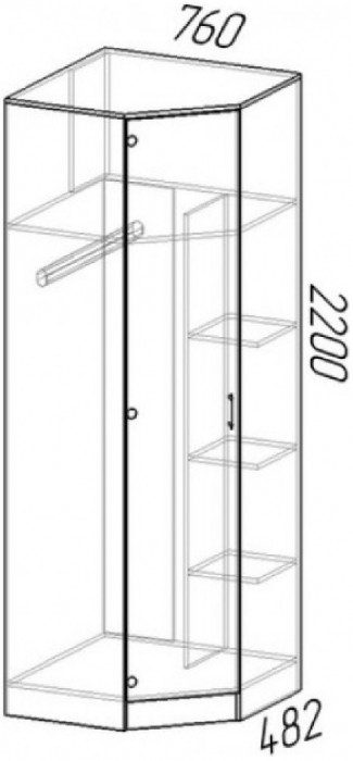 Модульная спальня Эко, композиция 3, вотан/белый гладкий