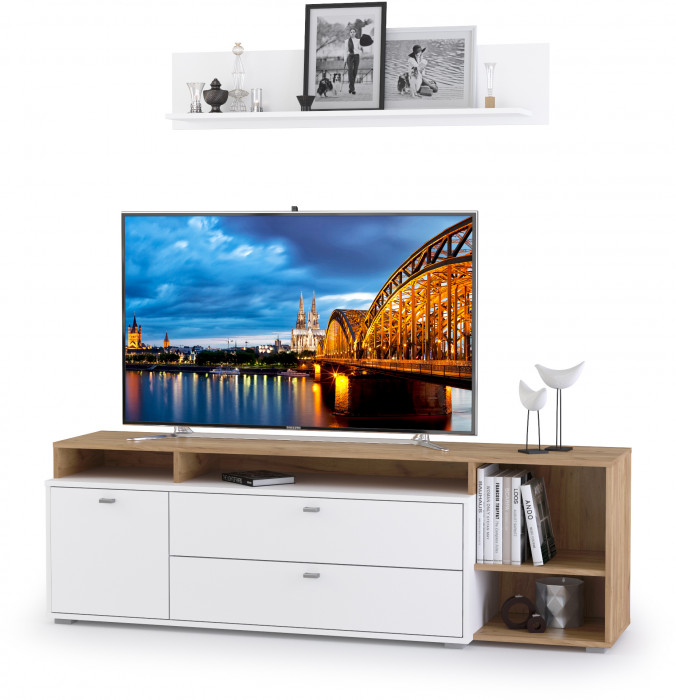 Бэль № 01, цвет дуб крафт золотой/белый премиум, ШхГхВ 171х43х180 см., НЕ универсальная сборка