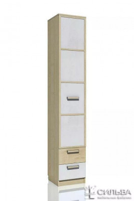 Шкаф для белья НМ 013.01-02 с ящиками «Фанк» Дуб сонома/белый скандинавский