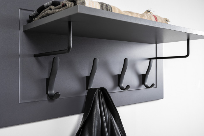 Остин Прихожая 59, серый графит/дуб крафт золотой