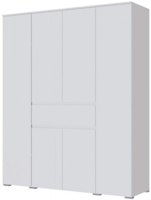Плейона Шкаф 4-х створчатый белый