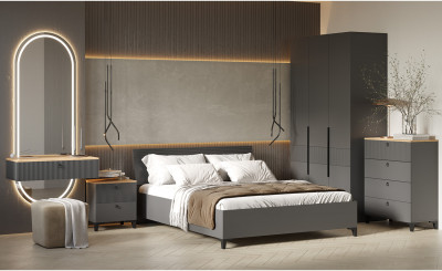 Спальня Ника. Комплект 1, Эйхория, Графит