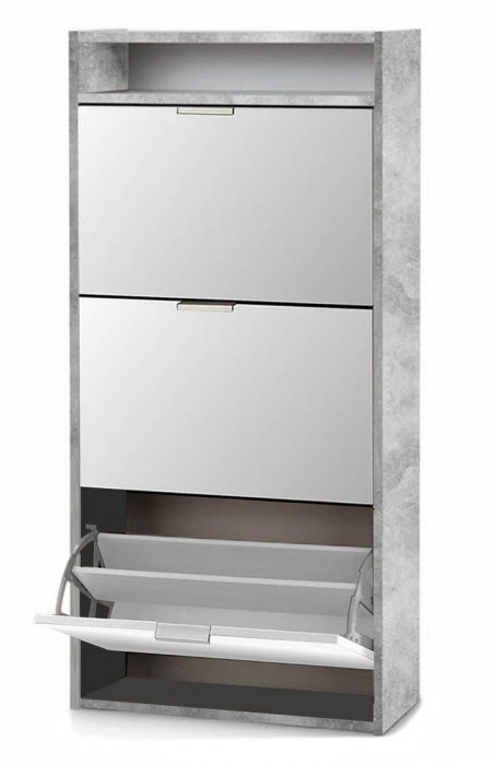 Обувница Комфорт К-3 Бетон / Белый