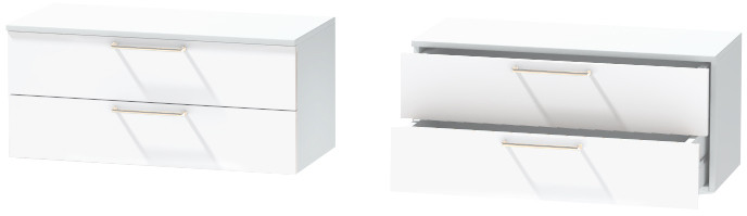 Тумба-5 прикроватная подвесная "Иннэс-7", Белый