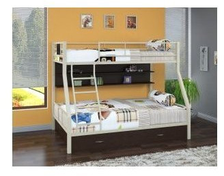 Двухъярусная кровать Гранада-1ПЯ, серый / Венге (Венге, Коричневый)