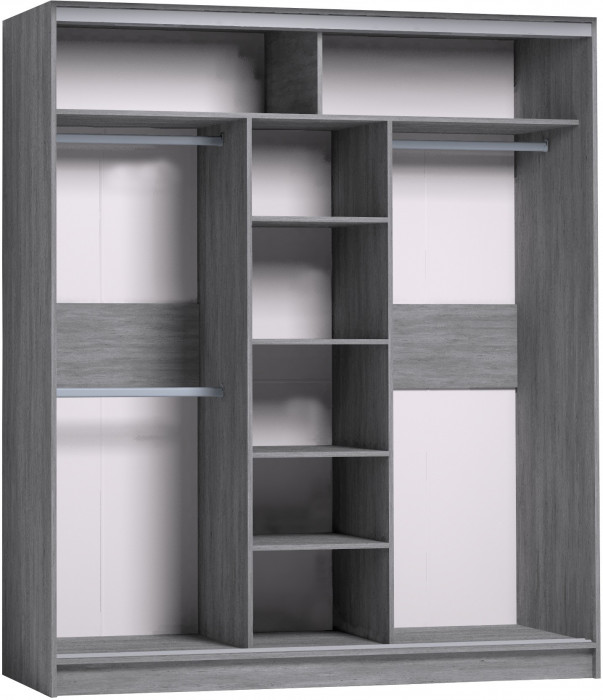 Шкаф-купе с зеркалом Strike 1800 Atelier светлый