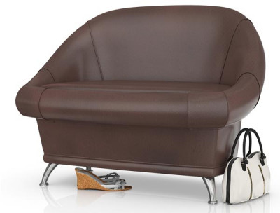 Диван 6-5154т-кор(БАШ) Орион, тёмно-коричневая искусственная кожа (тёмно-коричневый БАШ), ШхГхВ 110х70х80 см.
