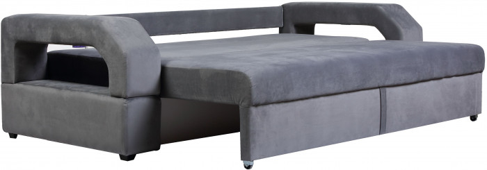 Диван-кровать Манчестер, еврокнижка, велюр, 160х195, серый
