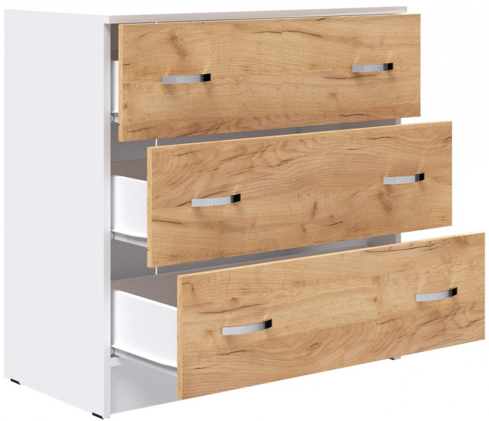 Ронда Комод белый/дуб крафт золотой