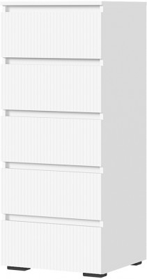 Хелен КМ 03 Комод 502 5 ящиков (0,502х1,188х0,460) белый супермат/белый
