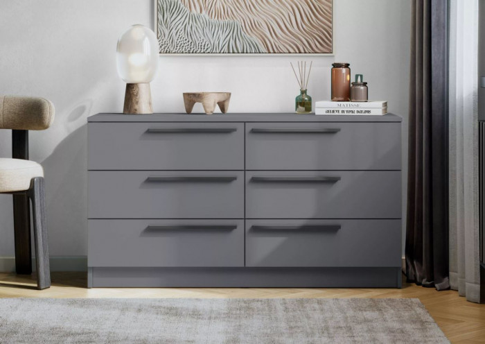 Комод Берген КМ-1200 серый графит/серый графит