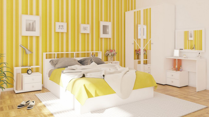 Камелия Стол косметический + Зеркало, цвет белый, ШхГхВ 85х40х145 см., НЕ универсальная сборка