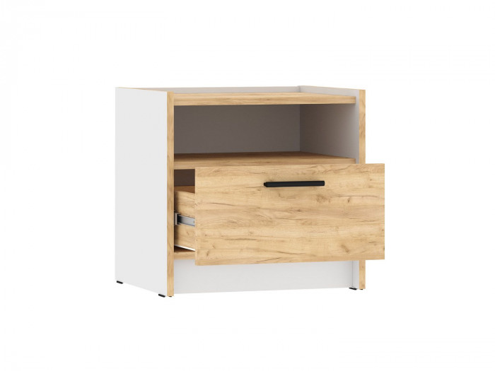 НМ 011.15 Тумба прикроватная Оттавия Белый/Дуб золотой