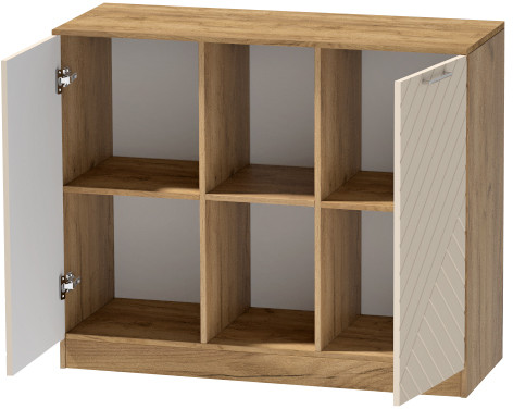 Комод №4 "Иннэс-7", Крафт золотой/Тирамису матовый