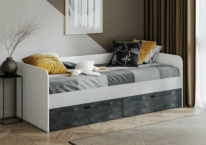 мс для детской Накки КР2Я-800 белый/белый+серый+угольный камень